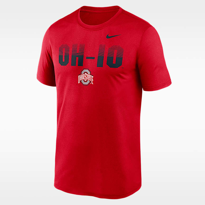 Ohio State Sideline Victory Stripe Men's Nike Dri-FIT College Polo